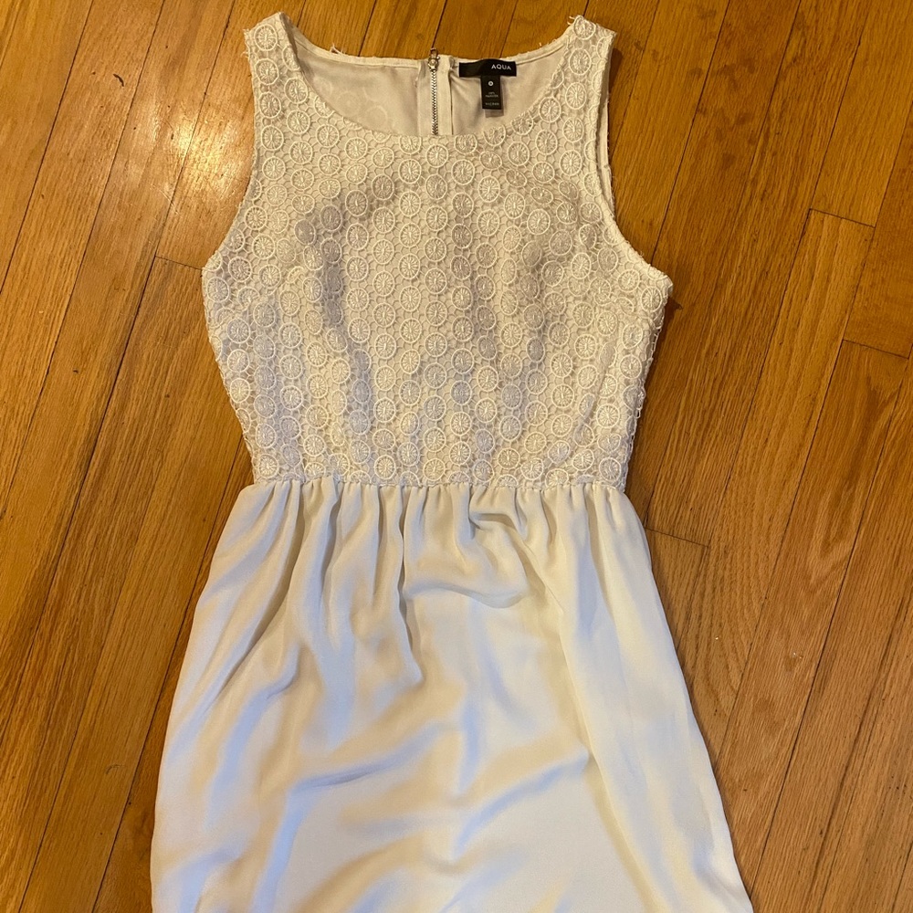 AQUA white dress